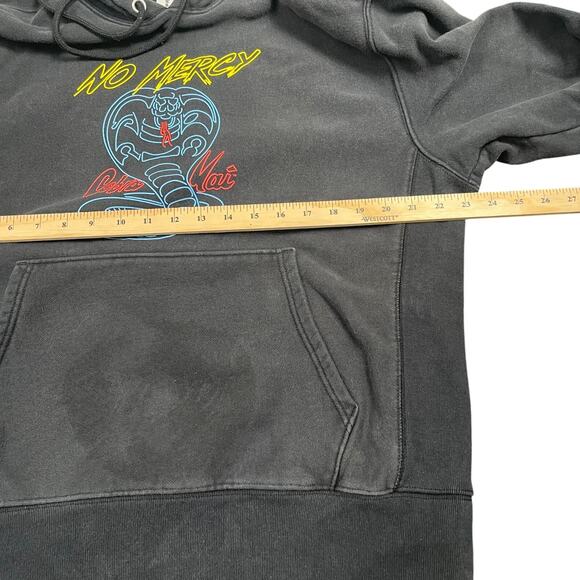 Champion x Cobra Kai Collab Pullover Hoodie No Mercy L Reverse Weave Sun Faded - Picture 7 of 10